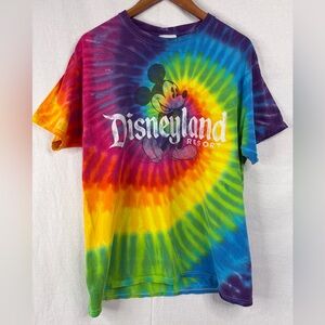 Disneyland Resorts Parks Authentic Original Mickey Mouse Tie Dye T Shirt size L